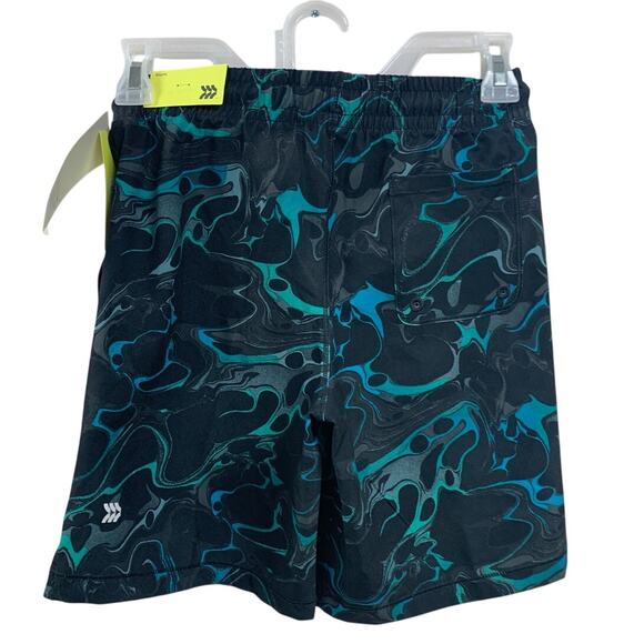 New All In Motion Boys Medium (8) Water Swirl UPF 50+ Unlined Swim Trunks - Picture 2 of 3